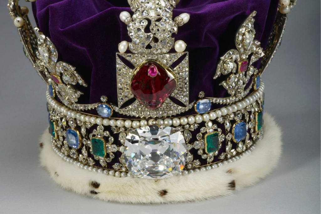 The imperial state crown, featuring a 170ct spinel. Credit: Royal Collection Trust / His Majesty King Charles III, 2023