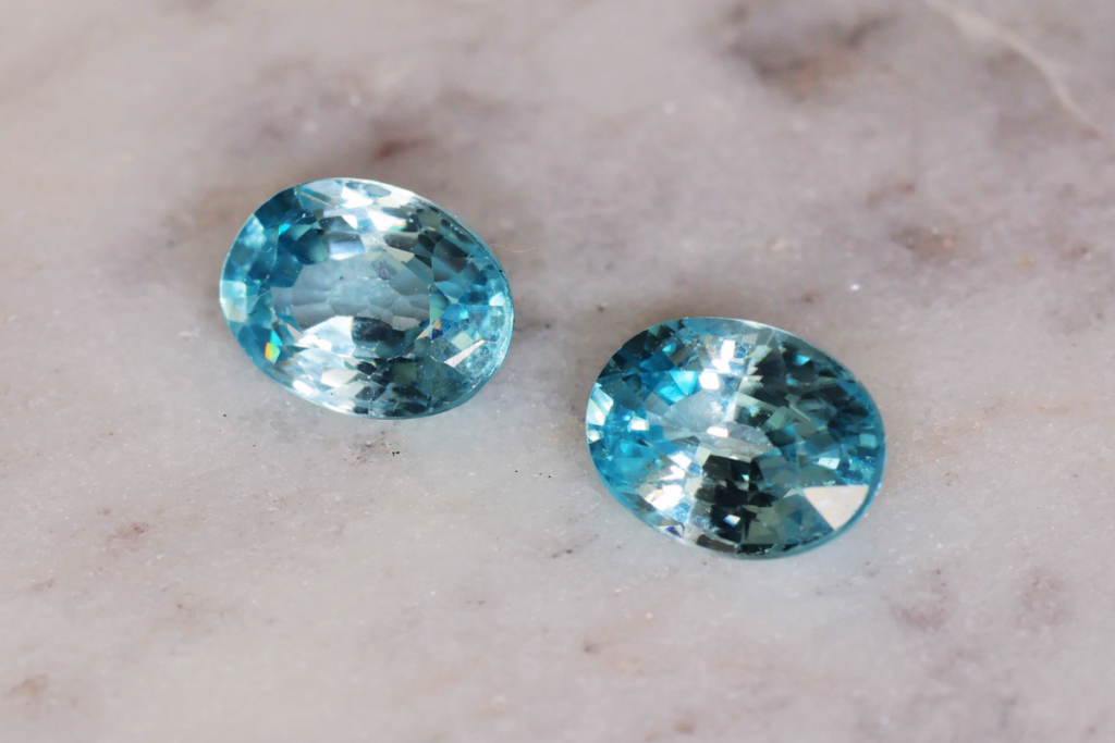 On the left: a 2.06ct, internally flawless excellent cut. On the right: 1.98ct, internally flawless with excellent cut. Both stones from Cambodia. Sold as pair on our shop.