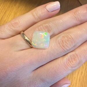 4.38ct Welo Ethiopian Opal, rectangular cabochon.