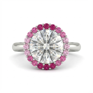 Chromatic Aura - Ombre Pink Halo Ring