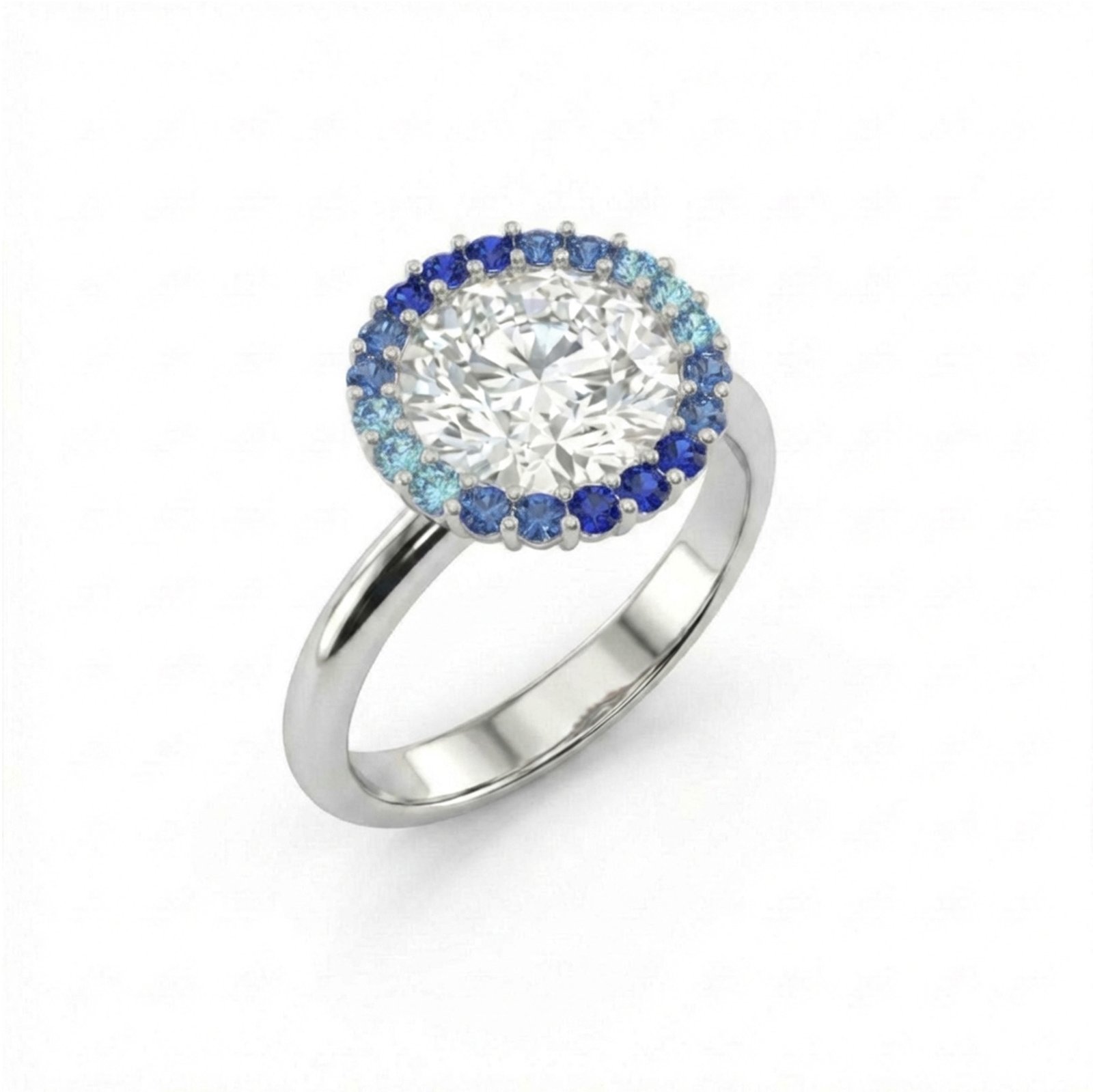 Icone Chromatique Blue Ombre Ring - 3/4 view
