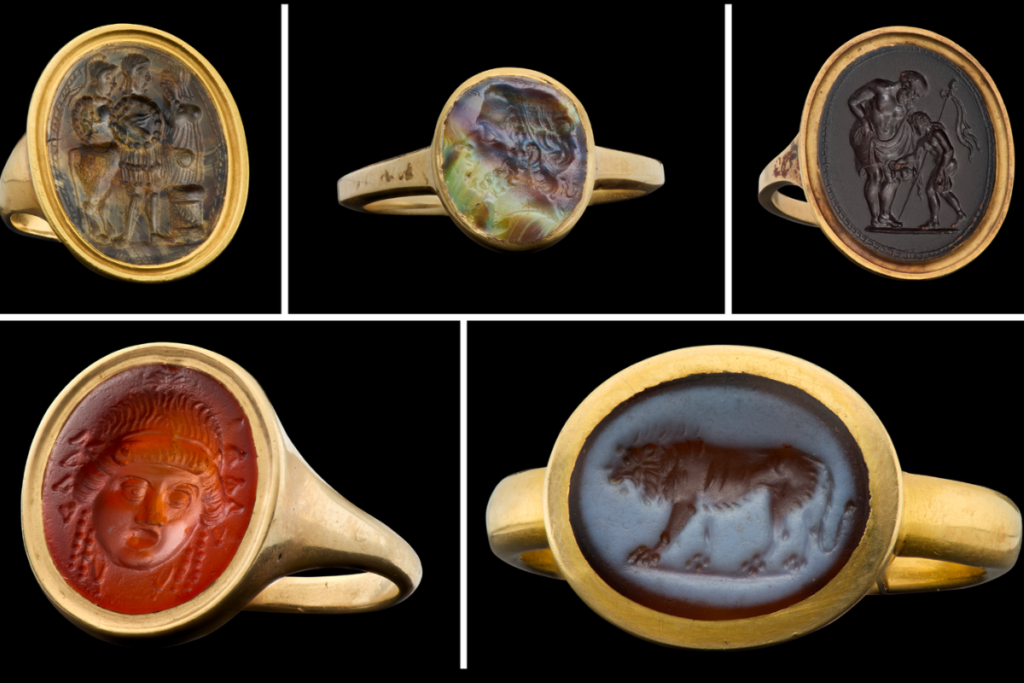 Antique roman ring with intaglio sold at Christie's. Credit: Christie's.