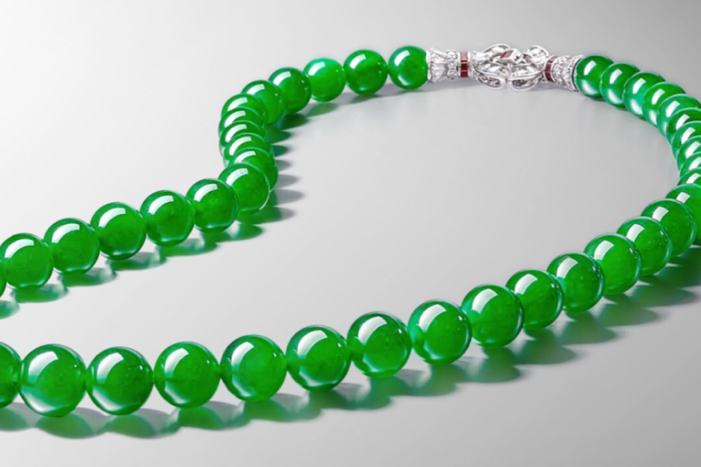 The most valuable jade necklace sold at Sotheby's.