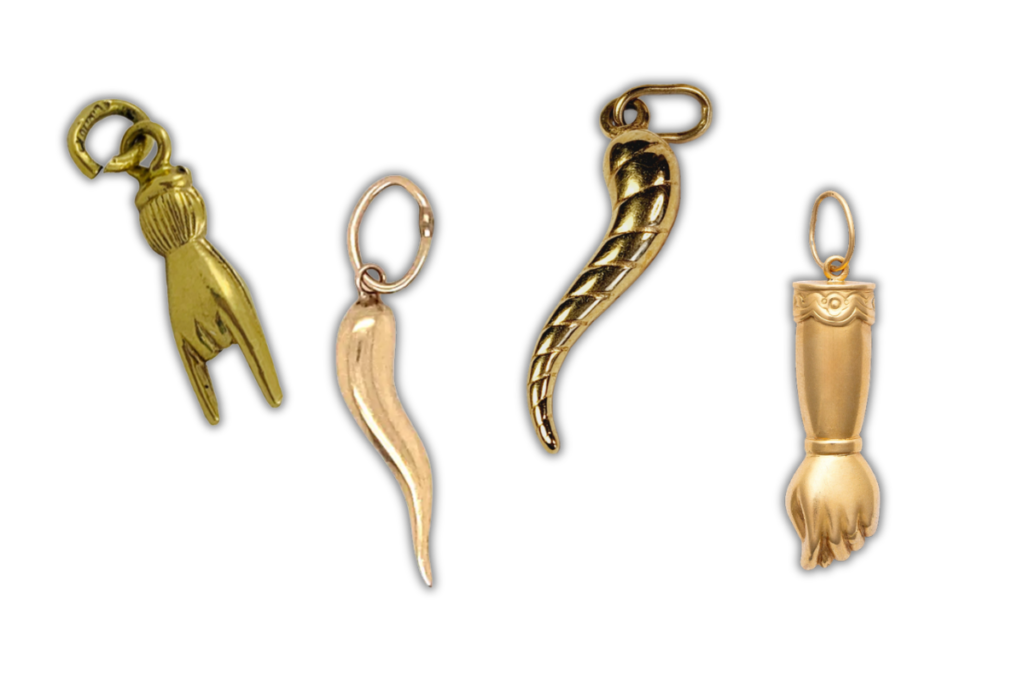 Modern talismans: hands and cornetti.